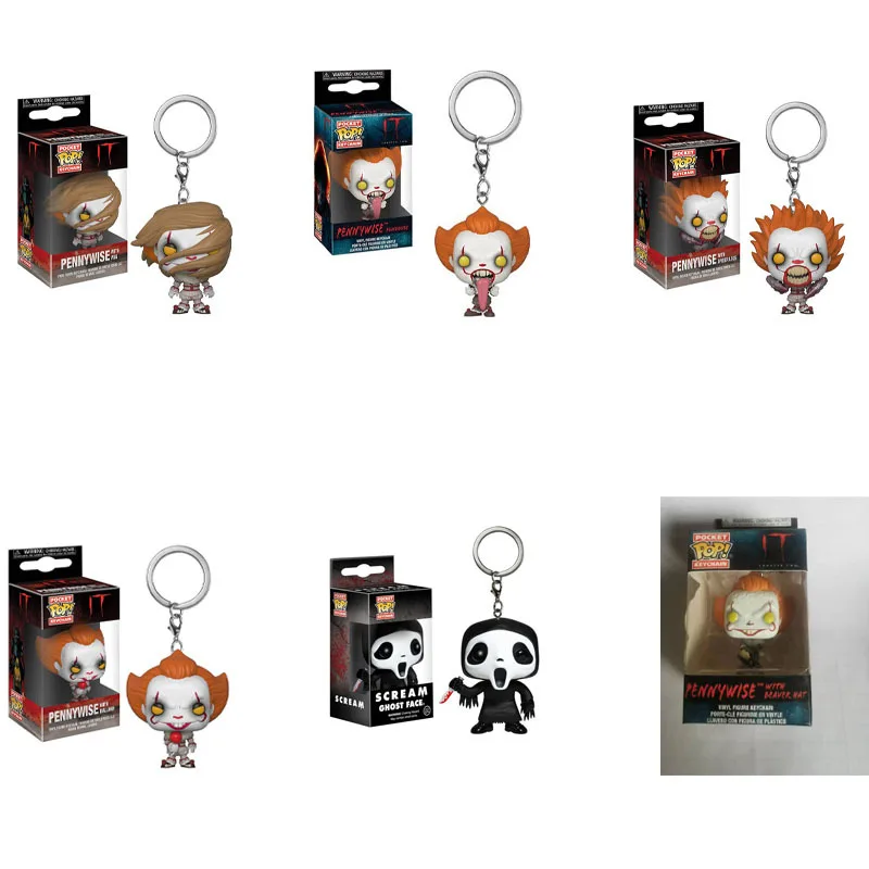 POP Clown Returns POCKET Grimace Clown Long Hair Sickle Long Tongue Knife Keychain Cross-border