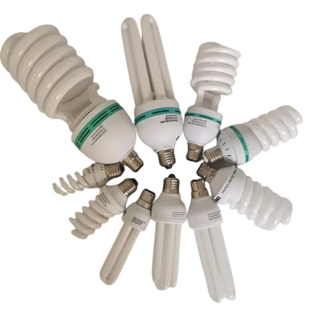 Color Box Sale Energy Saving Lamp half Spiral 45w 65w 85w 95w 125w 135w E27 spiral Bulb 5500K 8000hrs CFL