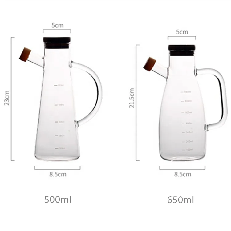 Wholesale Home Use Transparent High Borosilicate Glass Oil Pot With Lid