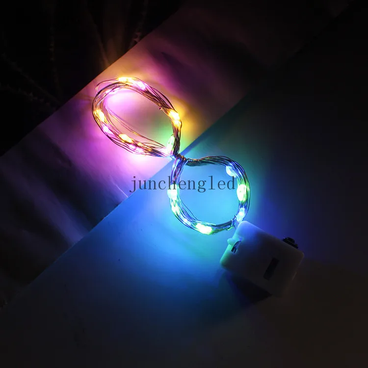 1M 2M 3M LED Fairy Lights Copper Button Battery LED Cork Copper Wire String Lights for Home Decoration