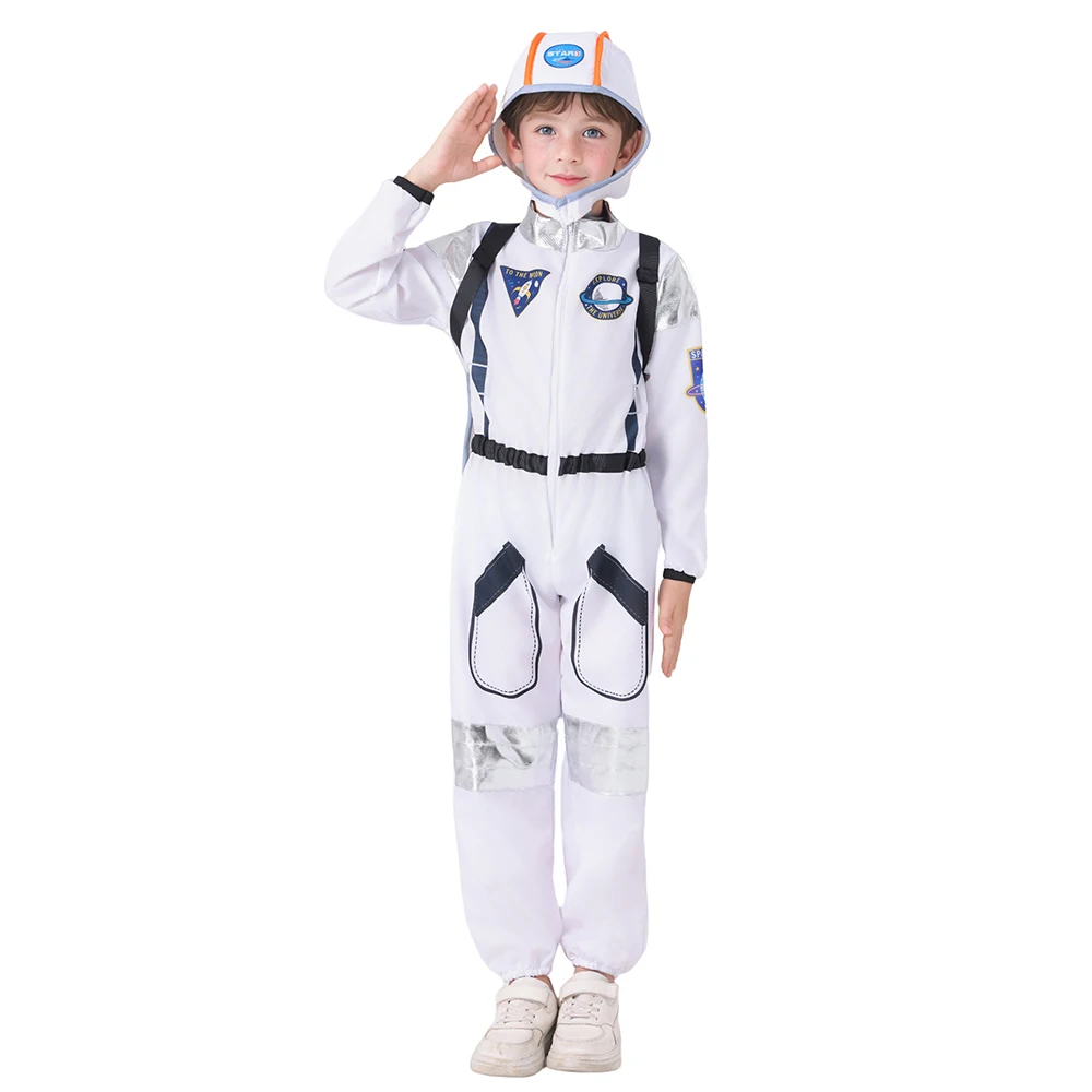 Wholesale Kids Astronaut Space Uniform Cosplay Outfit Children Halloween Carnival Party School Career Day Costumes