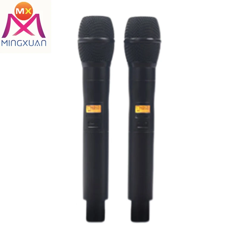 Receiver Handheld UHF Mic professional uhf dual channel wireless microphone system