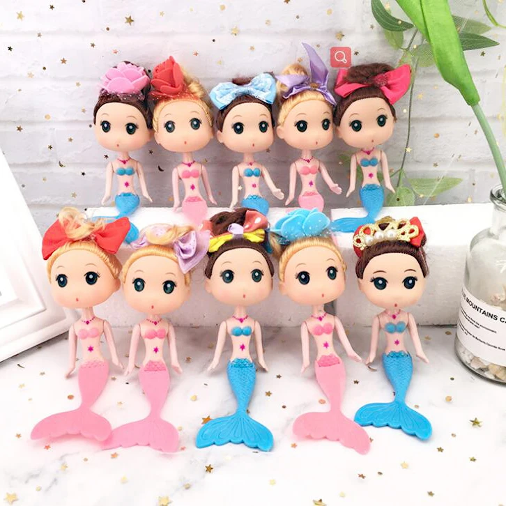 12 16 18cm Mini Pretty Doll Cake Topper Mermaid Wedding Cake Little Doll House Cake Doll Baking Tools