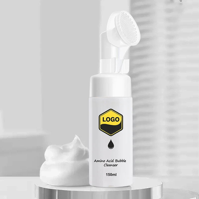 OEM No Logo Face Makeup Remover Bubble Silicone Brush Lash Foam Cleanser Customized Package Adults Facial Care Mousse Female