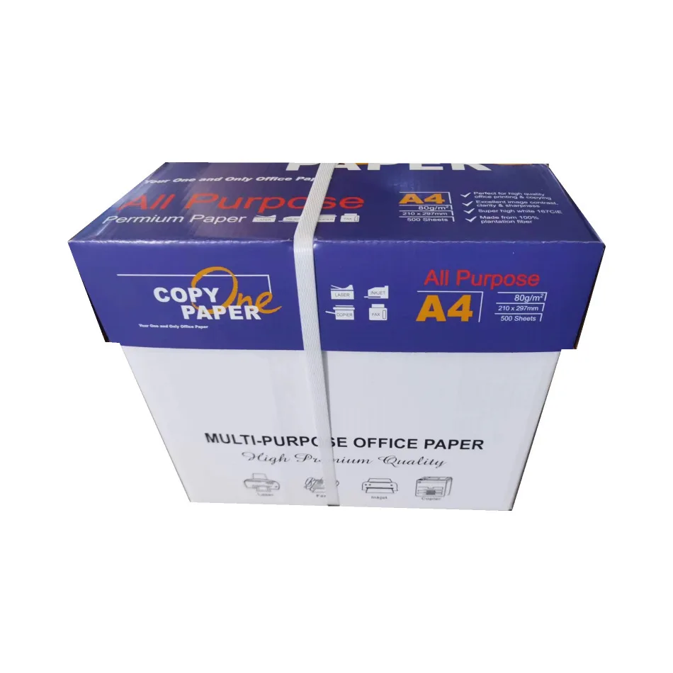 Factory directly sale Paper One 80 GSM 70 Gram Copy Paper / A4 Copy Paper 75gsm