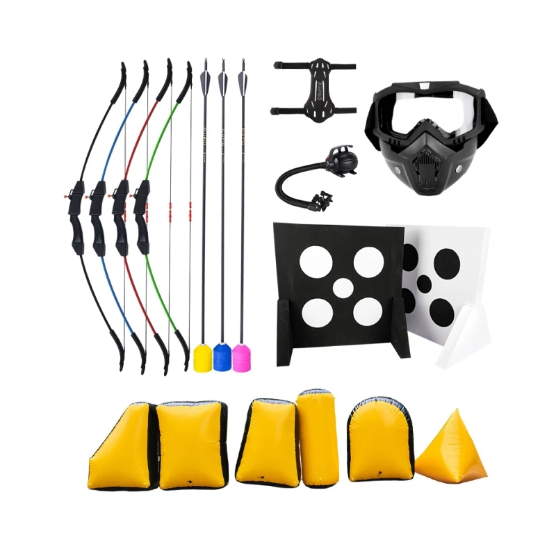 CS Team Paintball Bunkers Foam Target Inflatable Soft Combat Archery Shooting Game Target Tag Arrow and Bow Set For 20 People