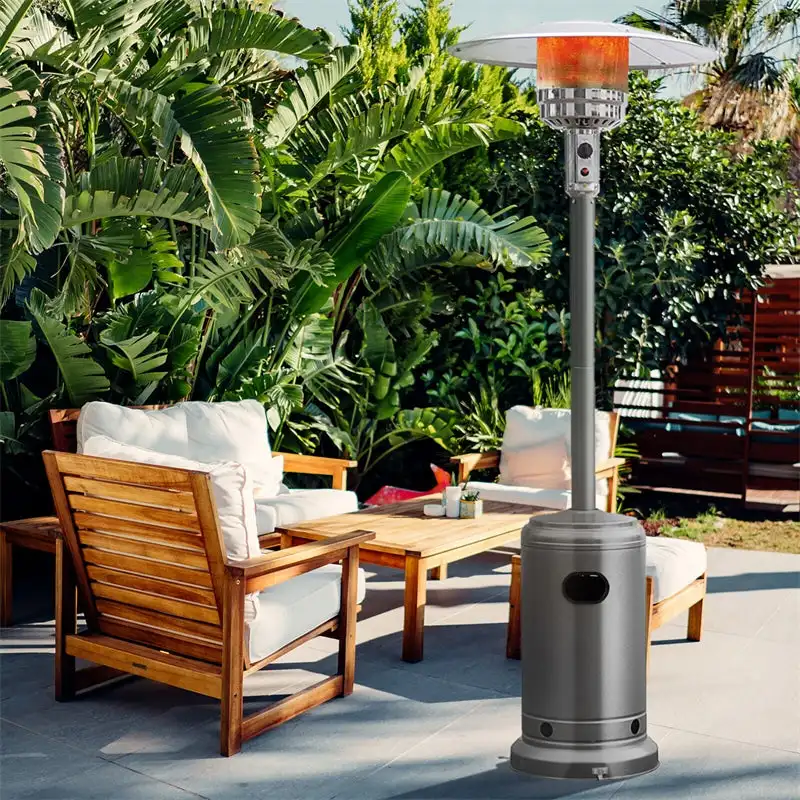 2025 Hot Sale Modern Mushroom Umbrella-Shaped Outdoor Gas Patio Heater Iron Stainless Steel LPG Propane Heating