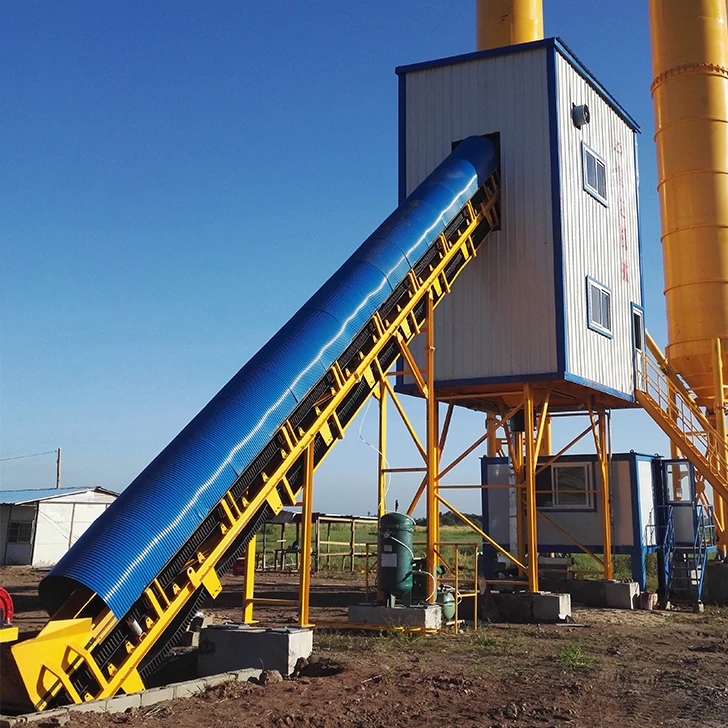 New concrete batch hopper vibrator design HZS60 60m3/h small ready mix Concrete Mixing Plant price