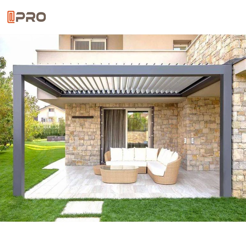 New design commercial Adjustable Aluminum Patio Pergola Louver Roofs for House Garden aluminum door gazebo pergola canopy 3x3