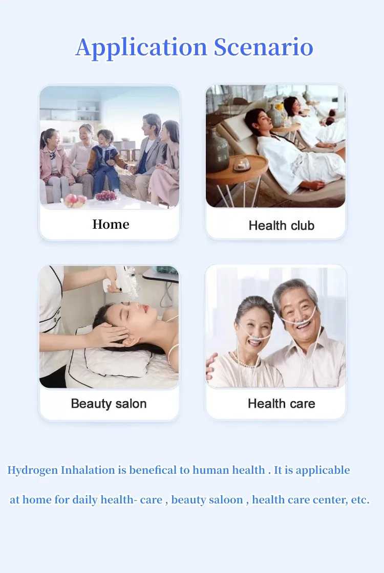 Factory Whole Sale Home Use Health Care Hydrogen Inhalation  SPE PEM Pure Water Electrolysis Multi-function  Hydrogen Generator