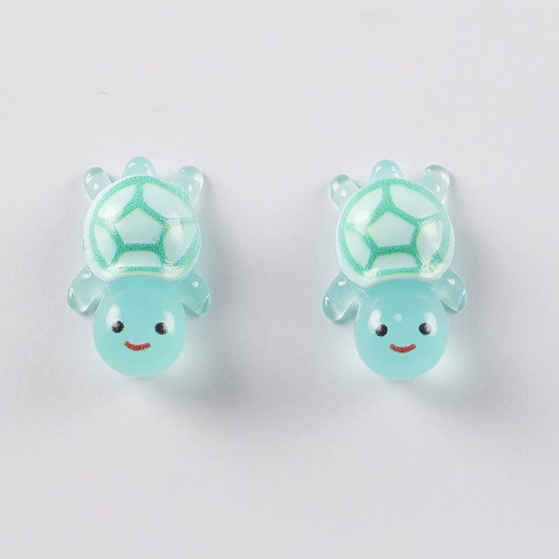 Little Glowing Resin Turtles Luminous 10 Colors Lucky Charm Terrarium Miniature Figure Very Small For Mystery Surprise Blind Bag