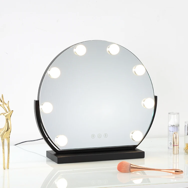 professional girl coiffeuse avec miroir makeup dressing table lighted mirror led rolling makeup bulb with speaker
