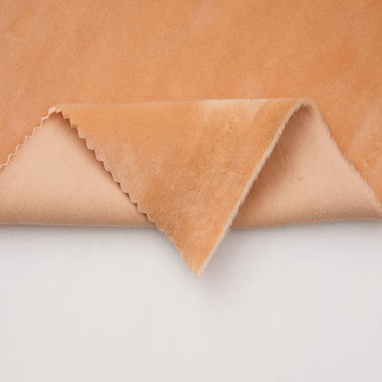 High Quality Knitted Velboa Plush Crystal Velvet Crystal Super Soft Velvet Fabric Super Soft