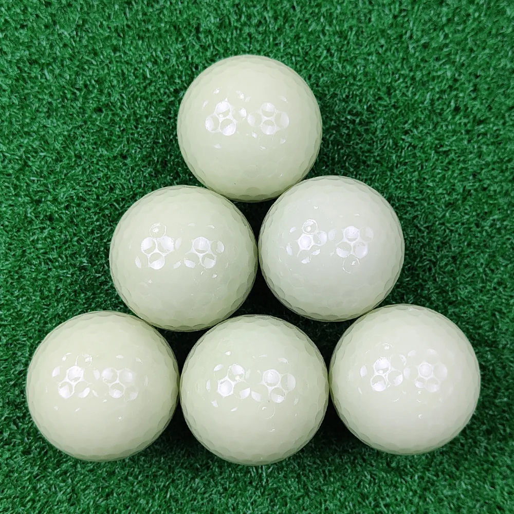 Hot sale glow-in-the-dark golf practice balls driving range essential fluorescent ball automatic glow cheap golf balls