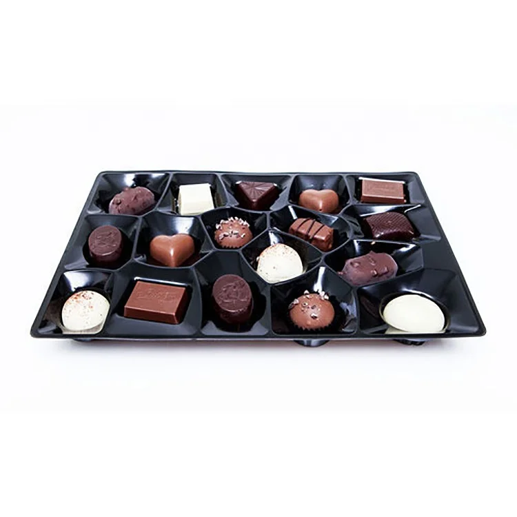 Chocolate Tray Serving, Custom Plastic Chocolate Blister Tray PET Packaging Chocolate Tray