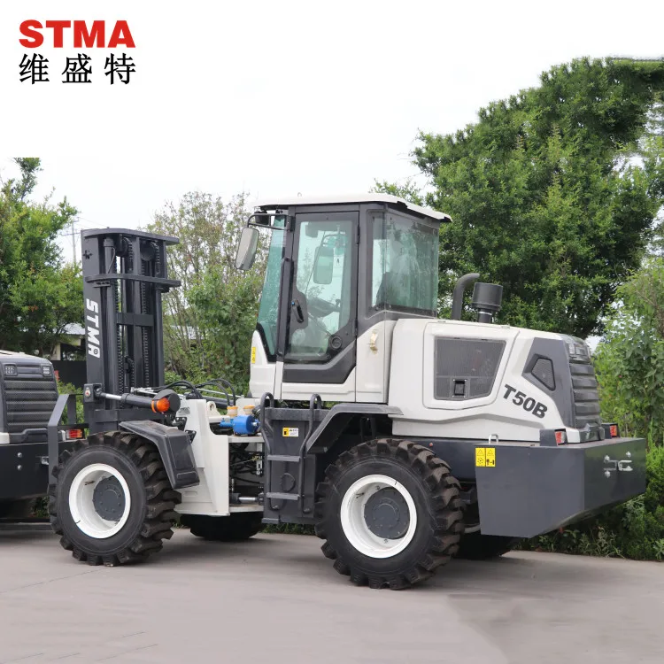 Вилочный погрузчик повышенной проходимости STMA 5 тонн 4wd с кабиной и кондиционером воздуха