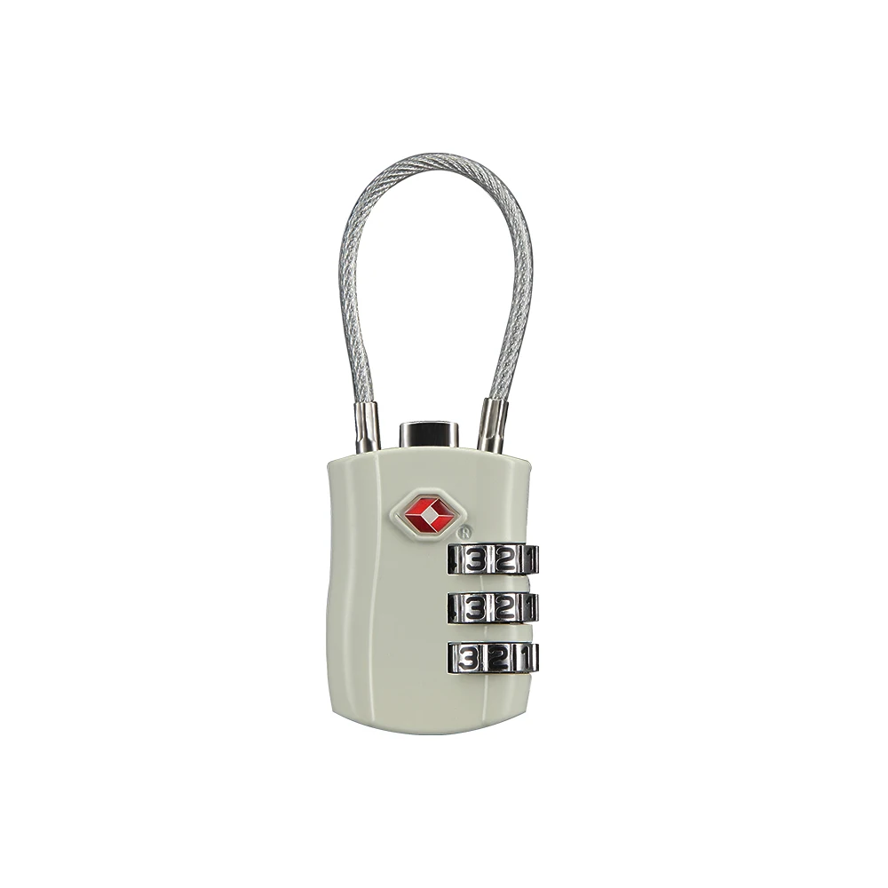 Travel Luggage Lock TSA Approved, 3 Digit Combination Padlocks with Cable for Suitcases & Baggage