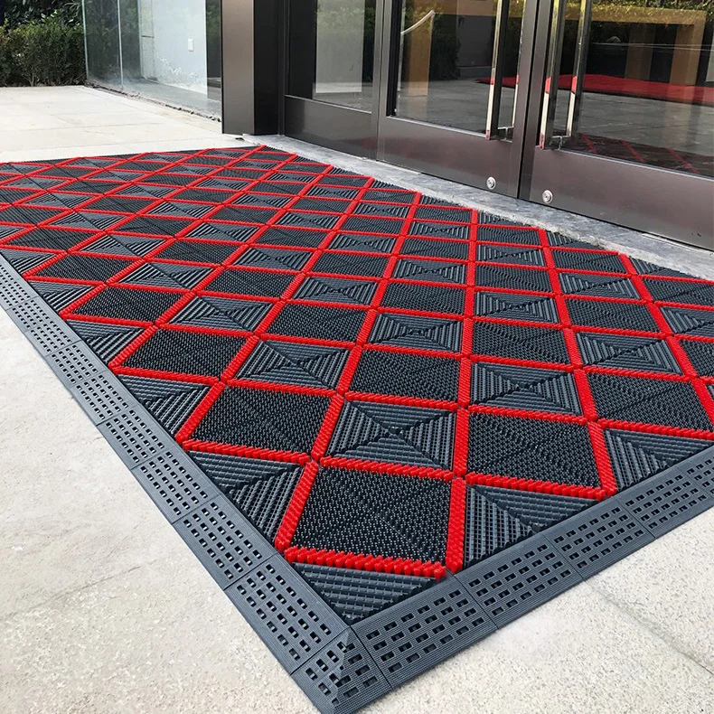 Сертификация CE, экологически чистые полипропиленовые модульные гаражные напольные покрытия, пластиковые гаражные напольные плитки