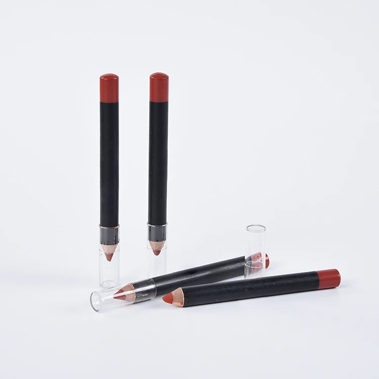 wholesale lip pencil private label vegan lipliner set 2 in 1 pigmented custom logo lip liner