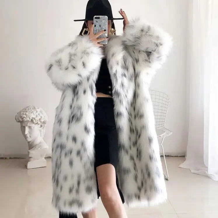 2022 Winter Luxury  New  sable Fur long Coat  Plus Size collar Coats With Fur For Ladies In Winter fox  fur Jacket
