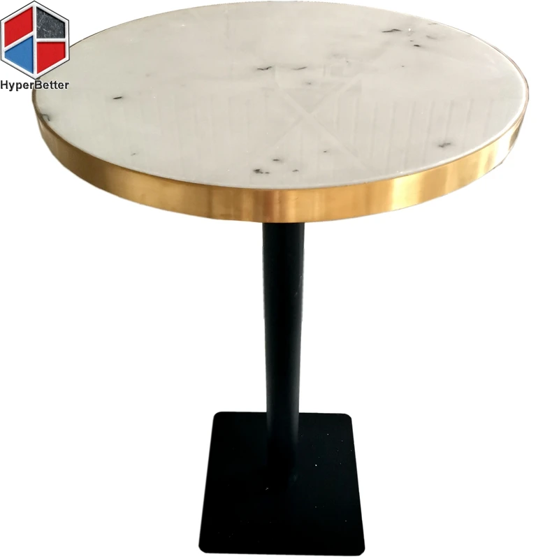 Random match coffee table with marble top for coffee table and restaurant