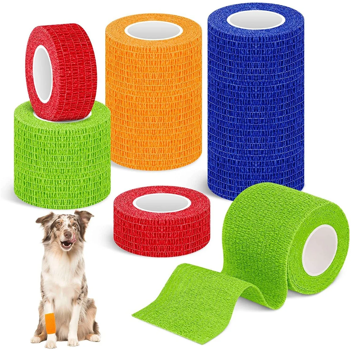 Anthrive Custom 5cm Non Woven Wrap Animal Self Adhesive Adherent Vet Cotton Dog Pet Self-Adhesive Elastic Cohesive Bandage