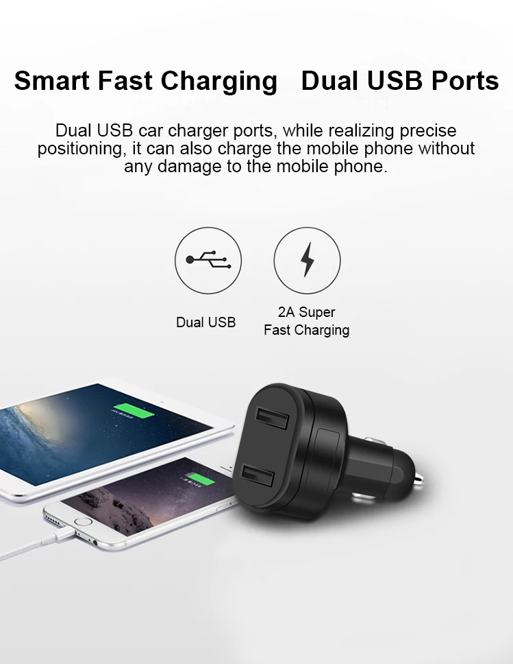 Usb Type-C Ports Anti Theft Real Time Tracking Plug-And-Play Universal Car Charger Gps Trackers With Sim Card Location