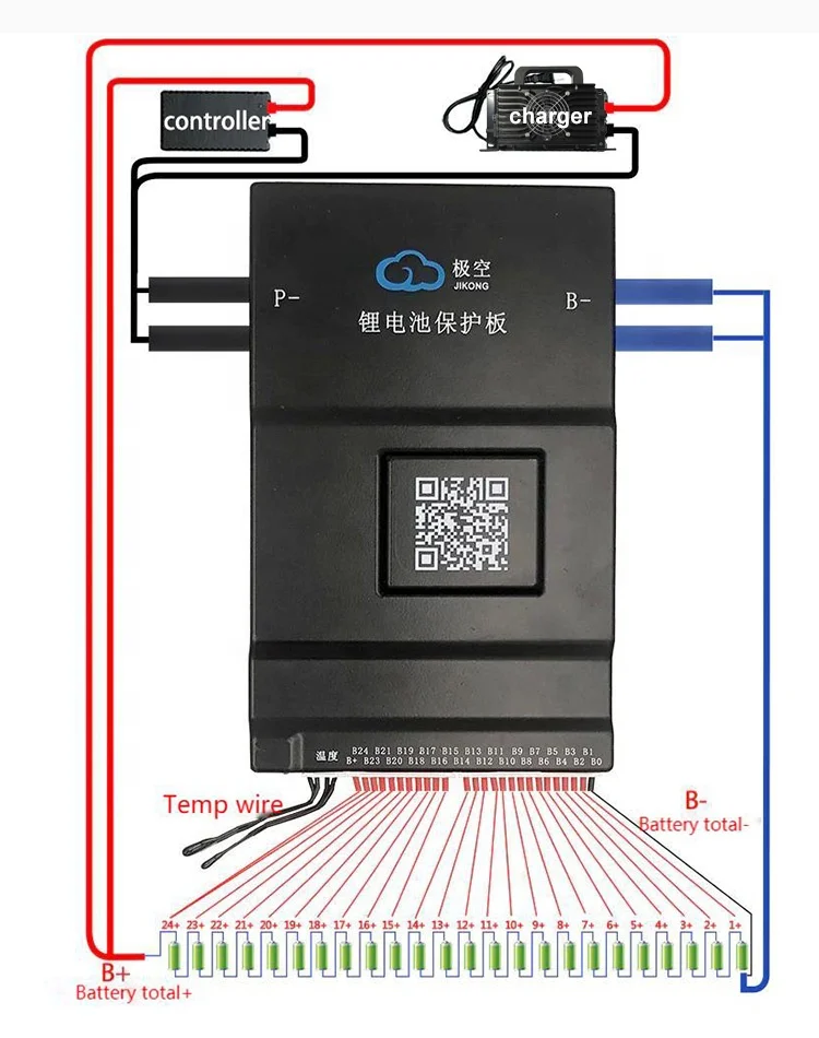 Jk 100A 200A Smart BMS RS485/CAN with Charger bms for lithium ion battery pack battery management systems (bms)