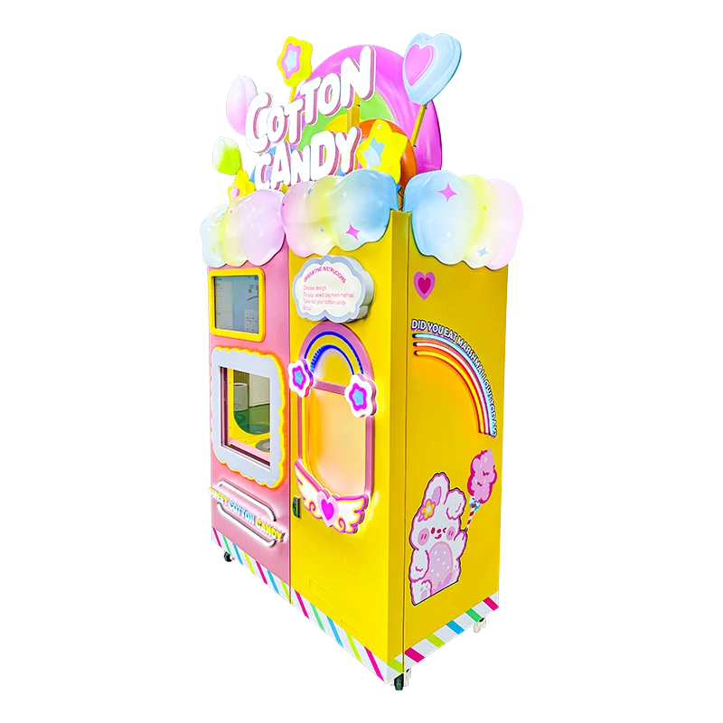 Exclusive Robotic Arm Sensing Chip Japanese Come Prize Cotton Candy Vending Machine Sugar