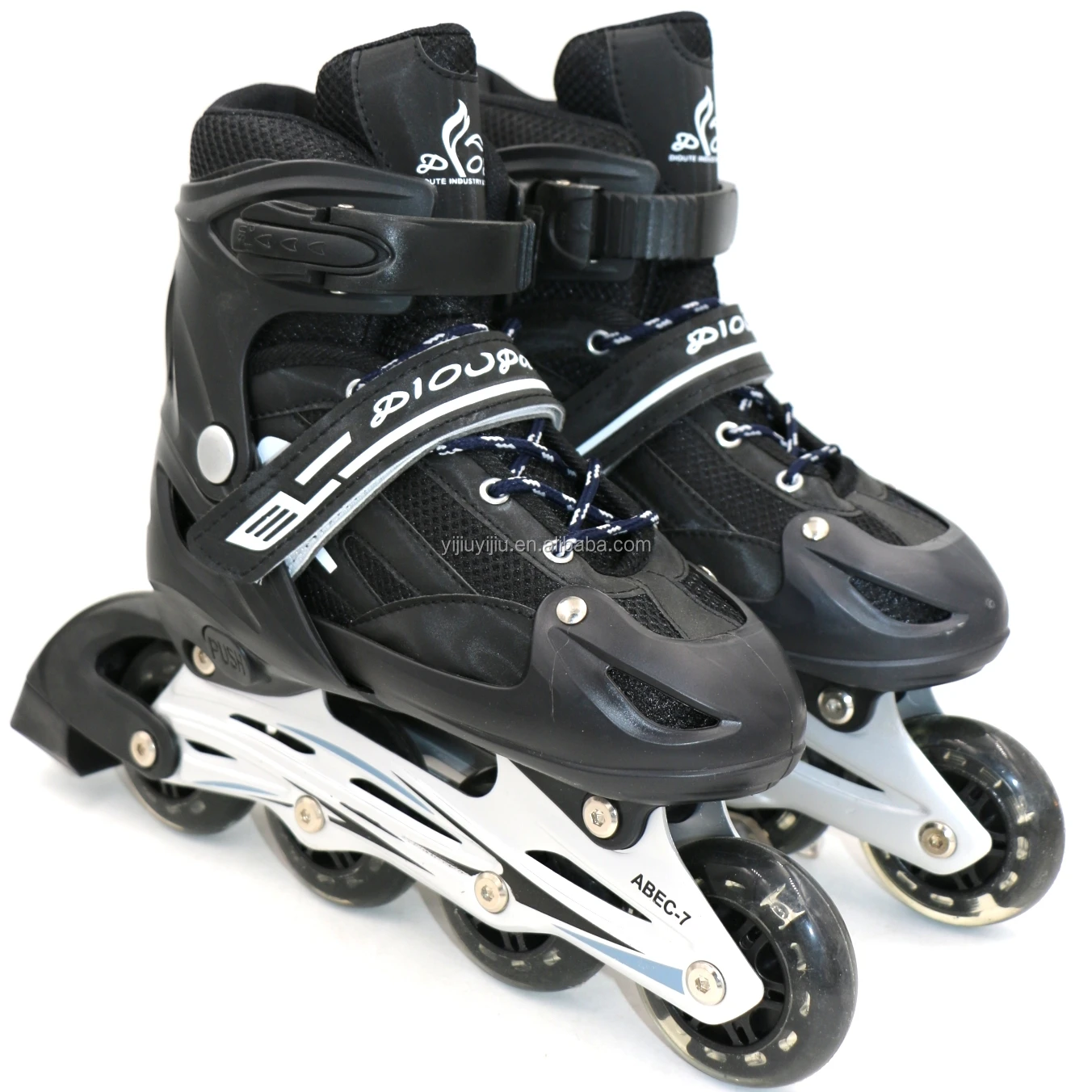 Inline Skate Hard Boot Freestyle Slalom Inline Roller Skate for Adult with Flashing Wheels