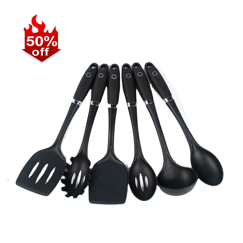 
50% OFF food grade Non-Stick Kitchen Accessories Cookware Set Wholesale 7pcs kitchen gadget set Silicone Kitchen Utensil Set 