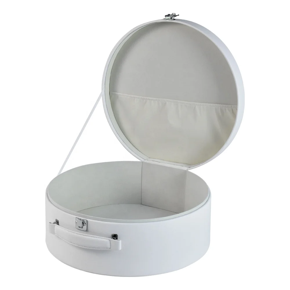 gift decorative wedding bridal luxury quality leather hat storage box