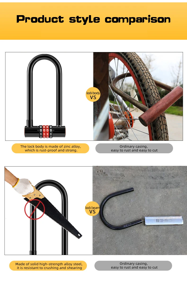 HyperBolt Bike Frame Lock: Innovative Design, Integrated Chain & Padlock, Ultimate Bicycle Security