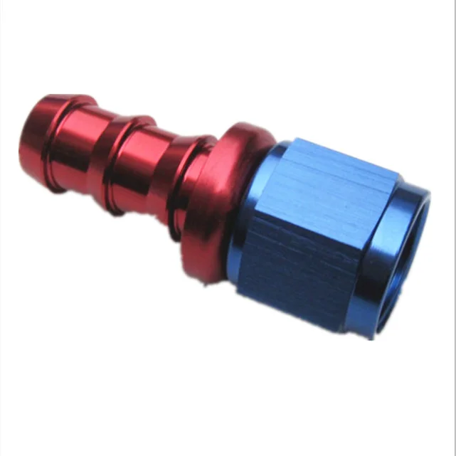 universal 90degree elbow 1/8 1/2 1/4 Male NPT Barb push on hose end polish aluminum AN ptfe tube swivel pipe straight fitting