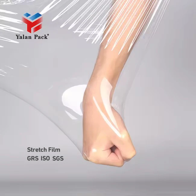 Yalan Lldpe Wrap Pe Jumbo Roll 500Mm Clear Pvc Plastic Pallet Mini Handle Printed Dispenser Transparent 20 Microns Stretch Film
