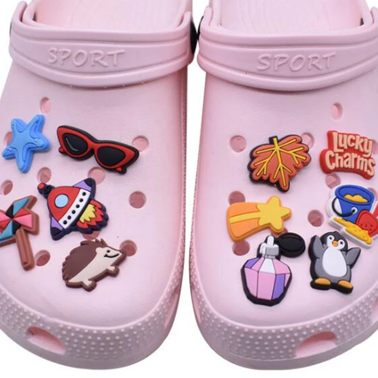 Быстрая своевременность, дешевая оптовая продажа, мягкие резиновые аксессуары из ПВХ, подвески для обуви нового дизайна для девочек, подвеска Croc