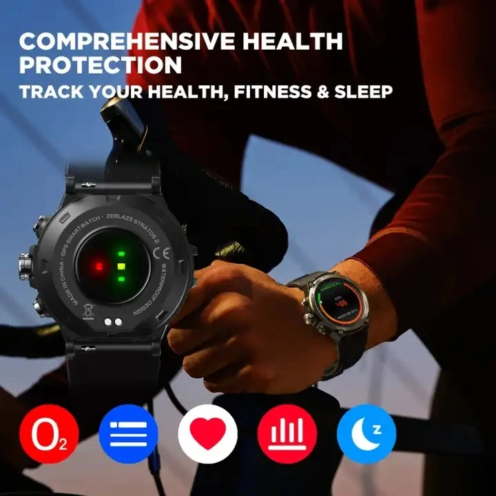 Stratos 2 Extreme adventure smart Watch GPS tracker Heart Rate Monitor Waterproof outdoor Fitness Tracker sport Watch For Men