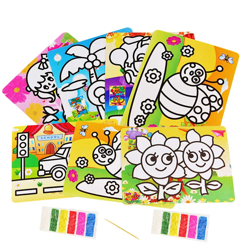 2021 Wholesale DIY kids painting kits gift drawing toys set for children baby learning