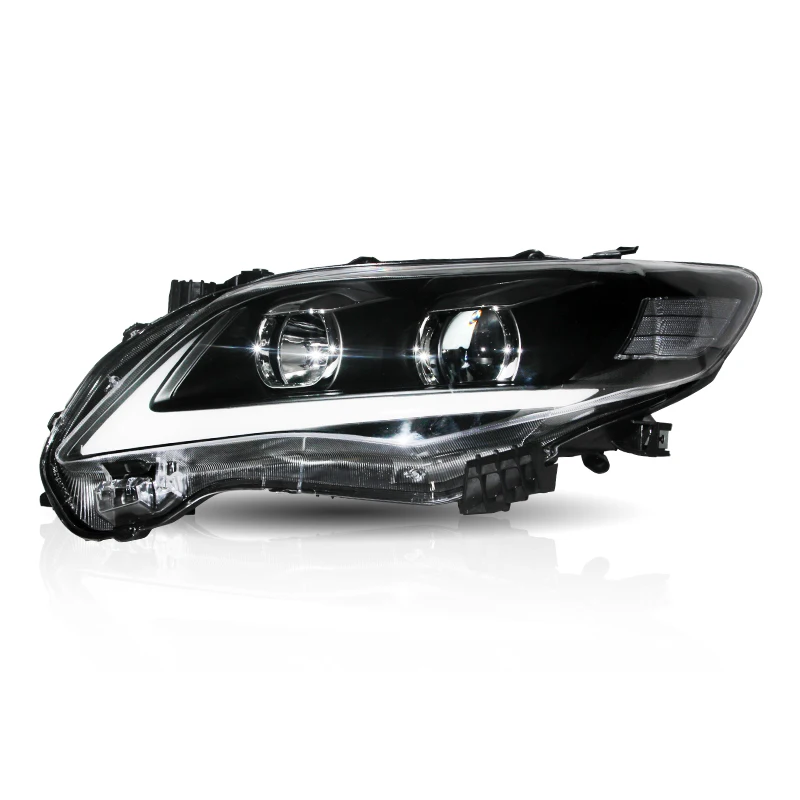 VLAND Factory Wholesales LED Headlights Front Lamp Assembly 2011 2012 2013 Sequential Head Lights For Toyota Corolla