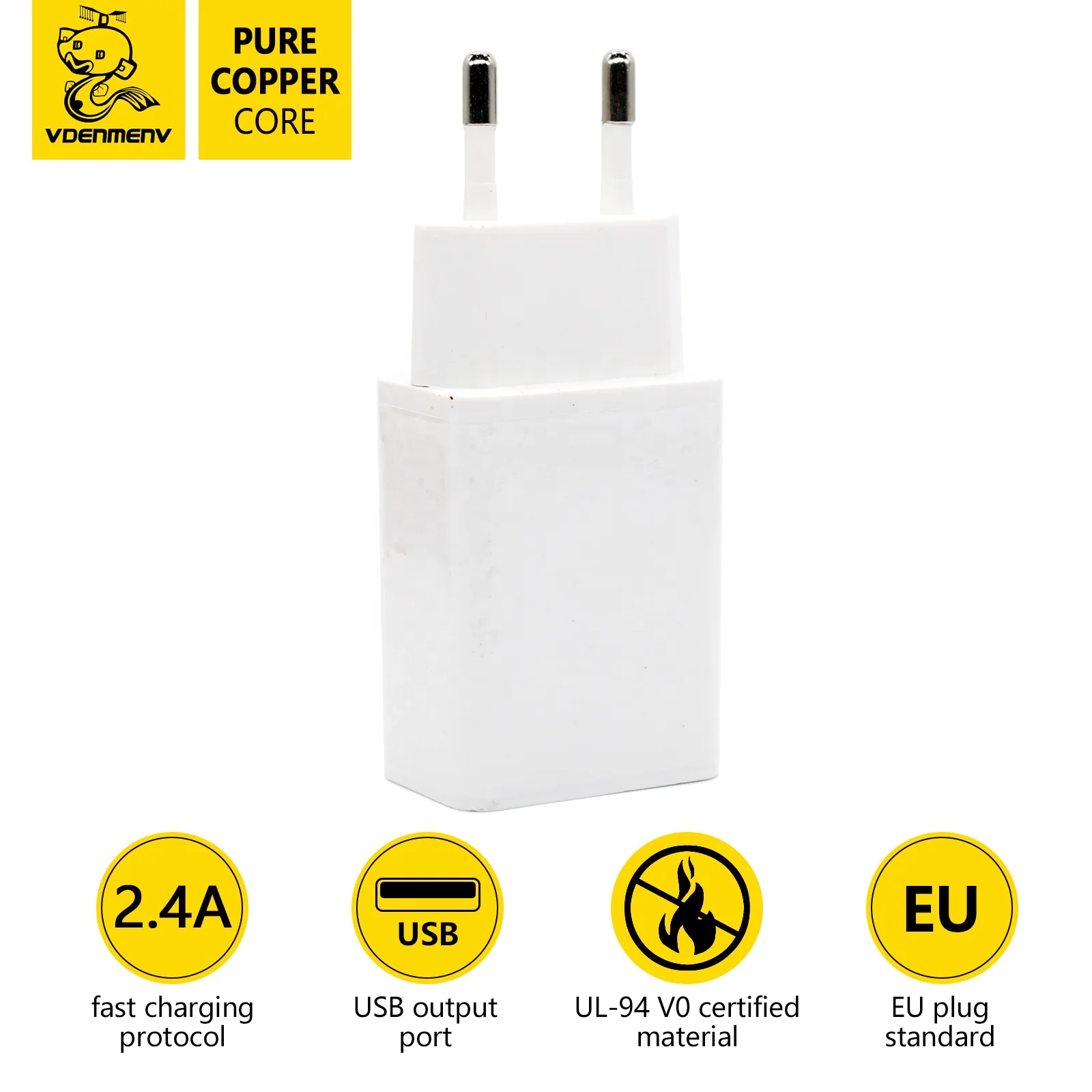 Denmen OEM ODM charger phone with box package customized cargador usb adapter usb phone charger for mobile phone laptop