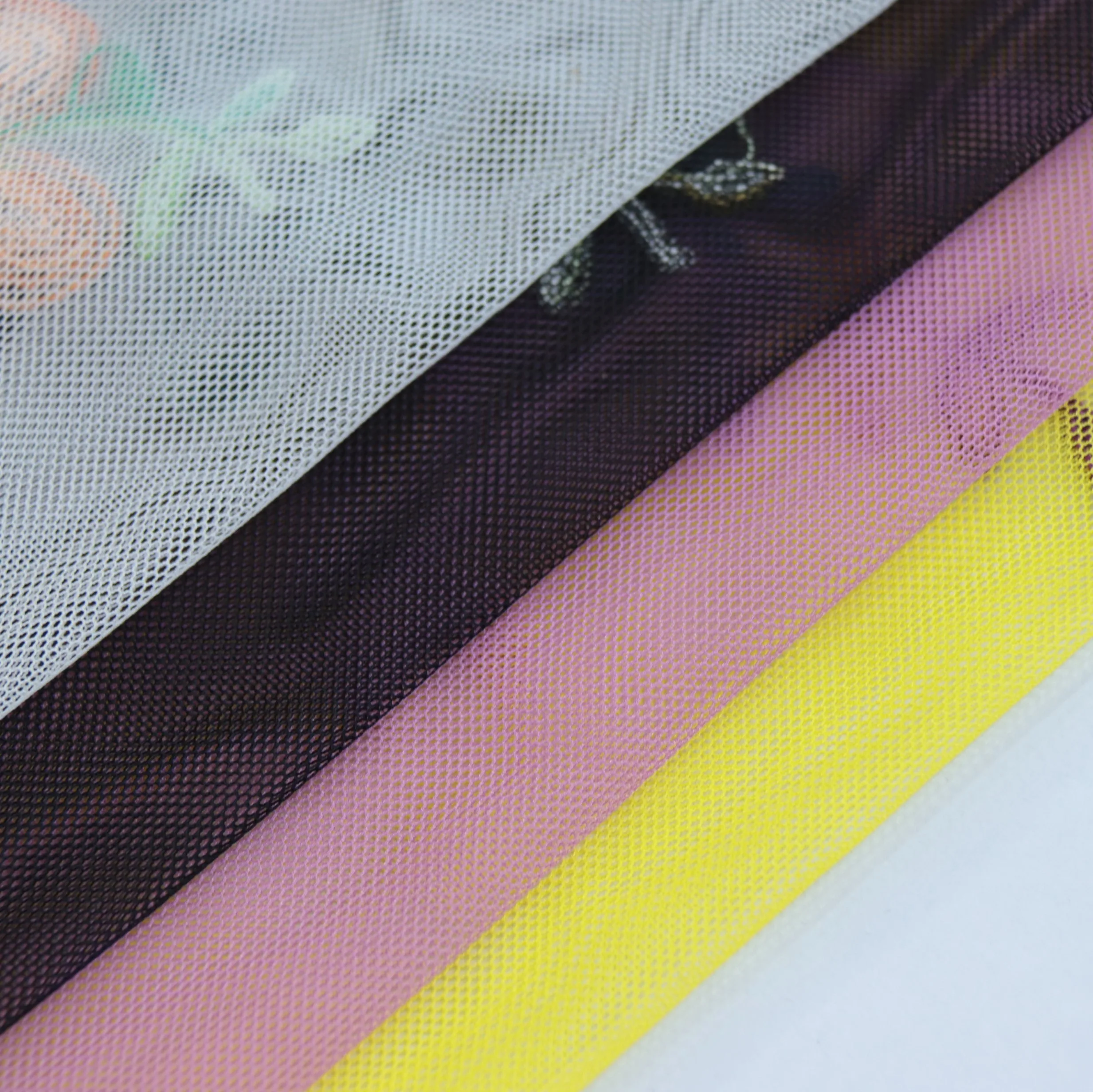 40/50 100 Полиэстеровая сетчатая ткань с вышивкой цепочкой, 3d Цветочная ткань для платья