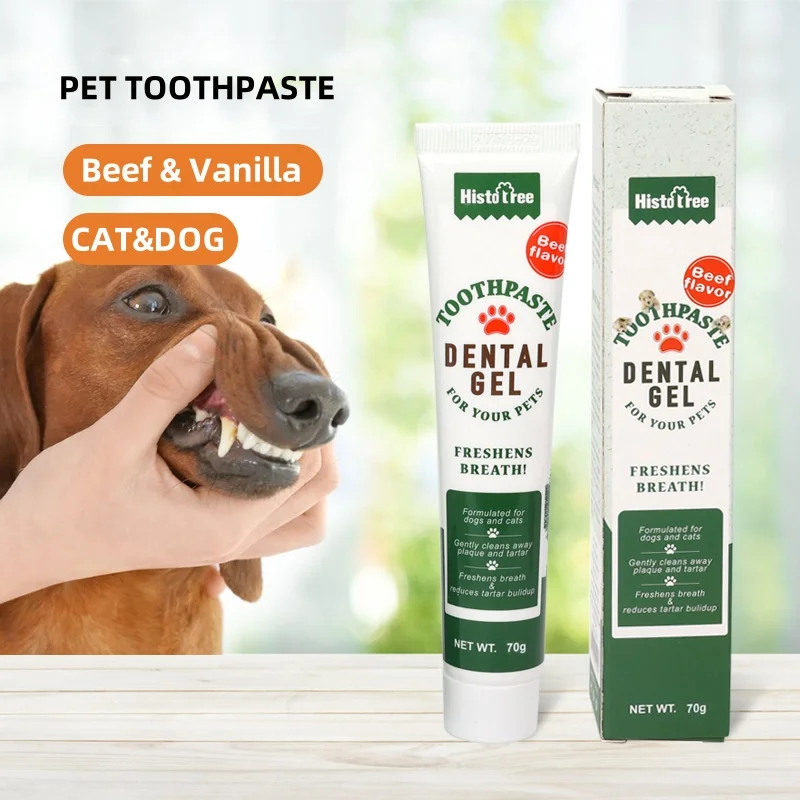 Wholesale Pet Toothpaste Cats Dogs Animals Tooth Cleaning Toothpaste With Beef And Vanilla Flavor