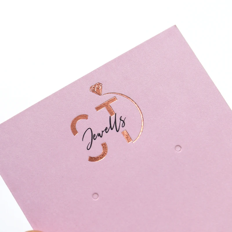 Luxury jewelry card holder high end jewelry display cards with custom logo jewelry care card