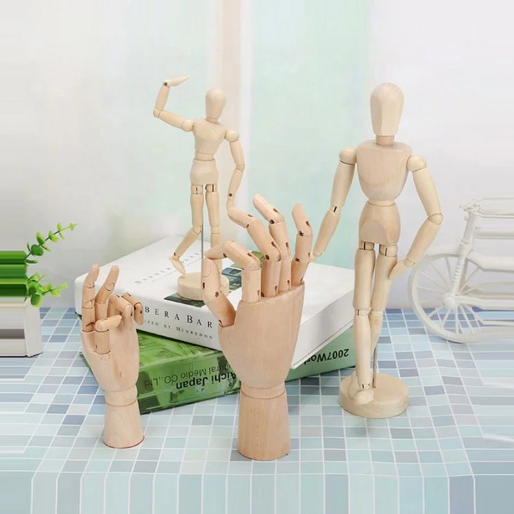 jewelry display painting dark handicraft wooden articulated hand wood mannequin hand wood hand model