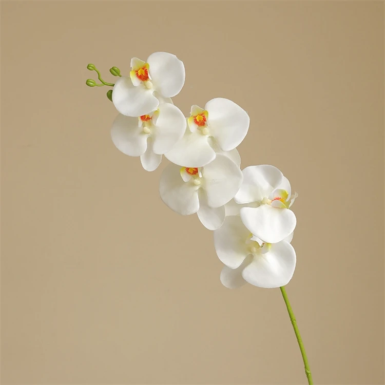 Wholesale Silk Flowers Orchid Artificial White Pink Orchid Flower for Wedding Table Vase Decor Silk Bulk Orchid for Home Decor