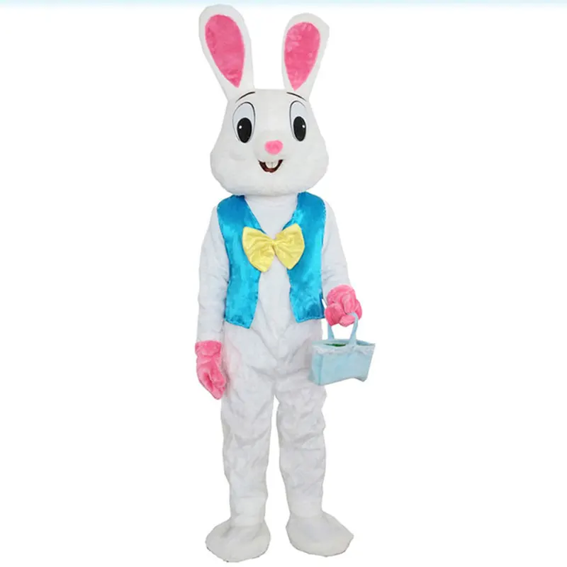 Hot Sale Soft Plush Rabbit Costume Adult Wear Walking Mascot Costume Easter Bunny Costume
