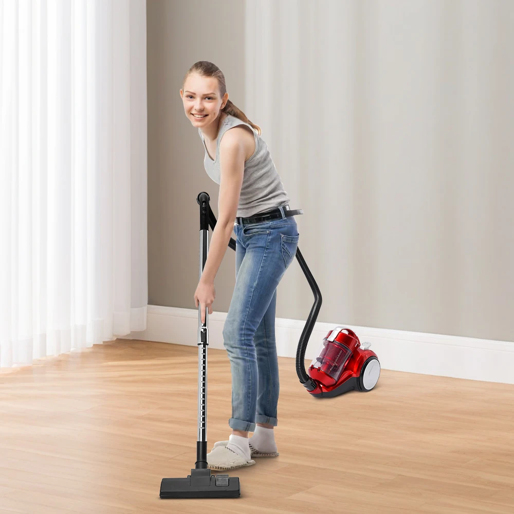 1000W 15kpa Bagless Shiny Cord Cleaner Horizontal Canister Vaccum Cyclone Vacuum Cleaner