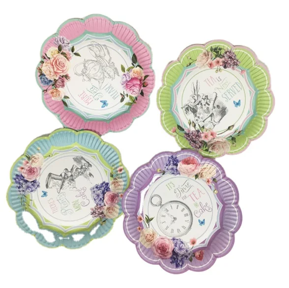 Wholesale Paper Plates Party Supplies Bronzing Disposable Party Paper Plates