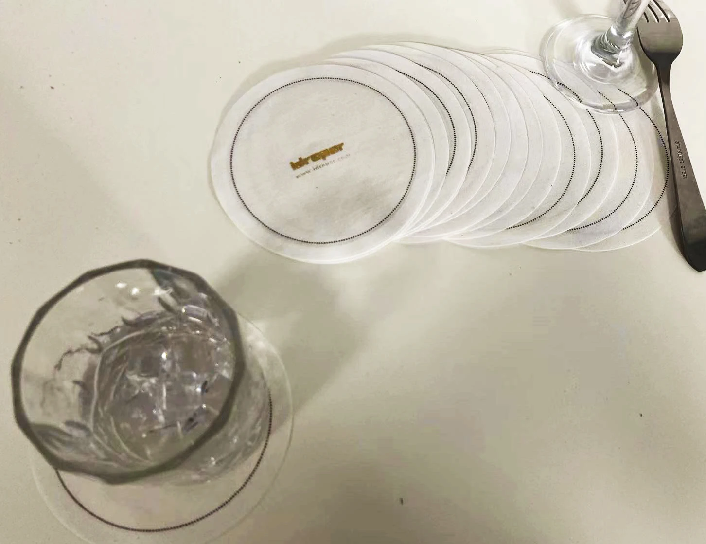 Organic environmental protection  pure  cotton  coaster  circular custom pattern high quality