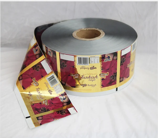 Custom Print Plastic Aluminum Foil Laminated Flexible Food Packaging Roll Stock Film For Automatic Packing